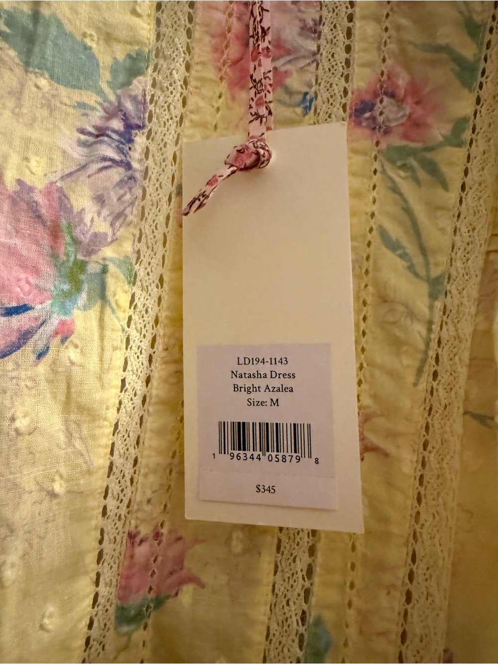LoveShackFancy Yellow Floral Ruffle Mini Dress - Picture 6 of 6